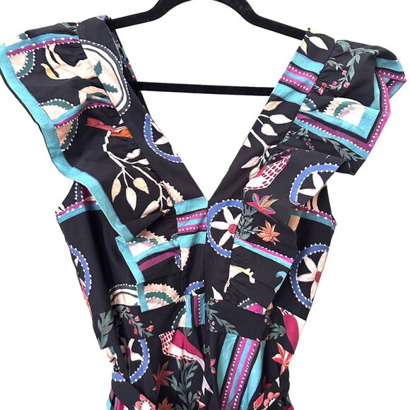 PATBO Cordel Print Belted Midi Dress NWT Sz 4 - Picture 5 of 6